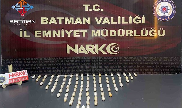 Batman'da yabancı uyruklu şahsın midesinden 750 gram metamfetamin çıktı