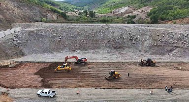 Bayburt'ta Petekli Göleti'nde çalışmalar sürüyor