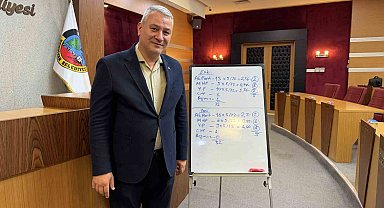 Belediye başkanı "Dersimiz matematik" dedi, siyasi hesabı tahtada gösterdi