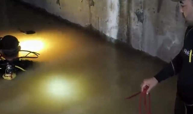 Beykoz'da kuyuya düşen işçinin çıkarılma görüntüleri ortaya çıktı
