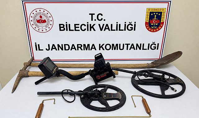 Bilecik'te define arayan 2 kişi suçüstü yakalandı