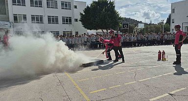 Bodrum'da öğrenciler afetlere karşı bilinçlendirildi