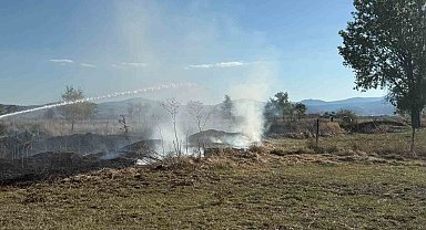 Bolu'da ot yangını büyümeden söndürüldü