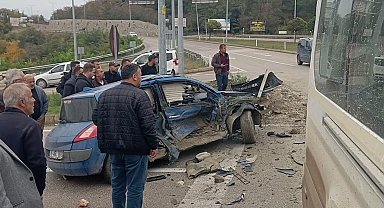 Boyabat'ta 3 araçlı kaza: 1 yaralı