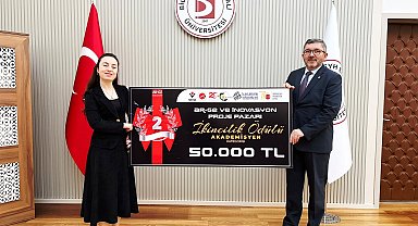 BŞEÜ'lü akademisyene 50 bin TL'lik ikincilik ödülü