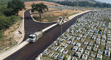 Bursa Büyükşehir'den Erdoğanköy Kent Mezarlığı'nın yollarına yenileme