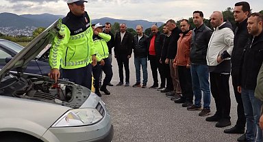 Bursa Jandarma Trafik'ten şoförlere güvenli sürüş eğitimi