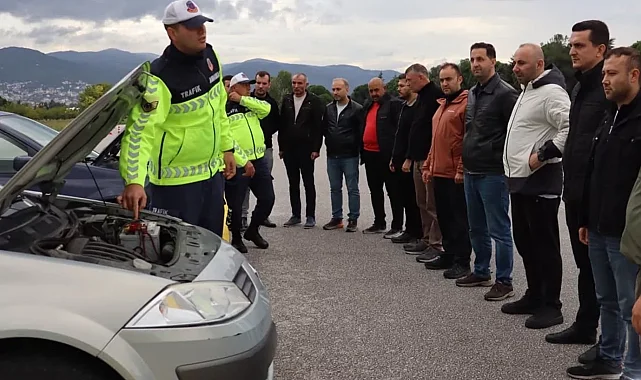 Bursa Jandarma Trafik'ten şoförlere güvenli sürüş eğitimi