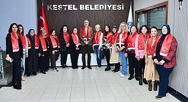 Bursa'nın kadın muhtarlarından Kestel Belediyesi'ne ziyaret