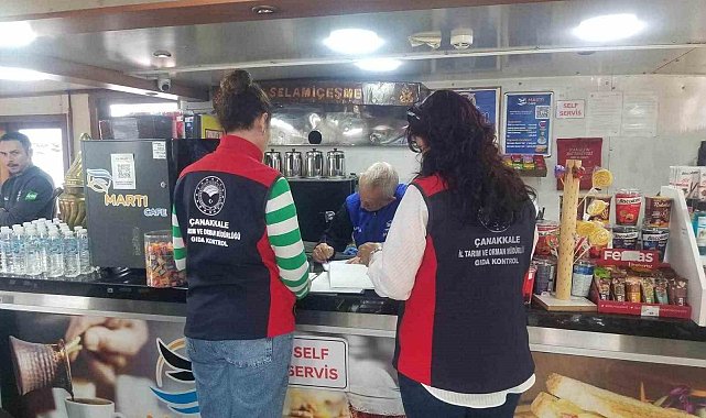 Çanakkale'de gıda işletmeleri bulunan deniz araçlarına denetim