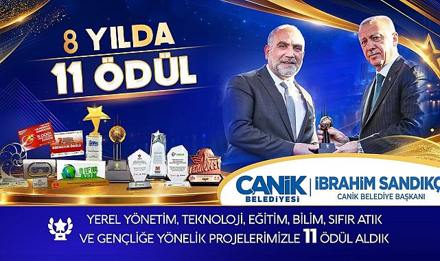 Canik Belediyesi 8 yılda 11 ödül kazandı