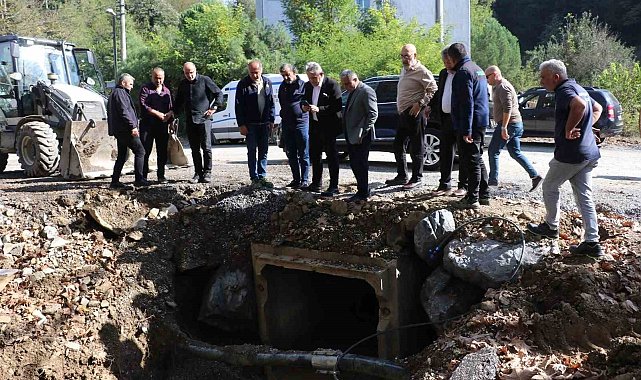 Cumayeri'nde içme suyu kaynağı ve isale hattında iyileştirme çalışmaları sürüyor
