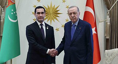 Cumhurbaaşkanı Erdoğan, Türkmenistan Devlet Başkanı Berdimuhammedov bir araya geldi