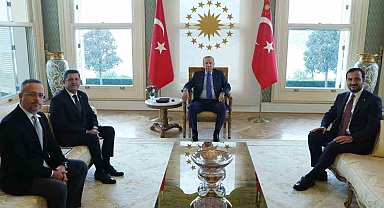 Cumhurbaşkanı Erdoğan, Çekmeköy Belediye Başkanı Çerkez'i kabul etti