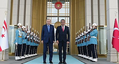 Cumhurbaşkanı Erdoğan, KKTC Cumhurbaşkanı Erhürman ile bir araya geldi