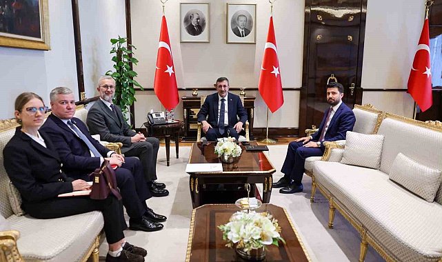 Cumhurbaşkanı Yardımcısı Yılmaz, Ukrayna'nın Ankara Büyükelçisi Neriman Celal ile bir araya geldi