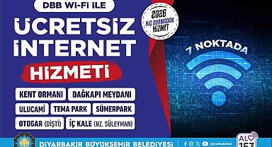 DBB 7 noktada ücretsiz internet hizmeti veriyor
