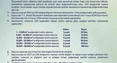 Denizli Büyükşehir Belediyesinden çiftçilere mazot ve gübre desteği
