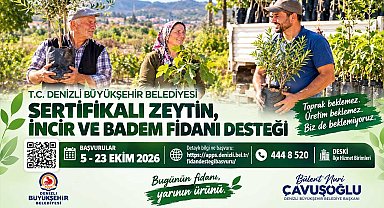 Denizli'de üreticiye fidan desteği
