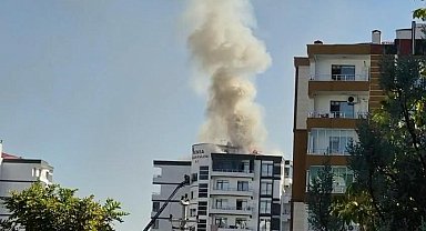 Diyarbakır'da site çatısında yangın paniği