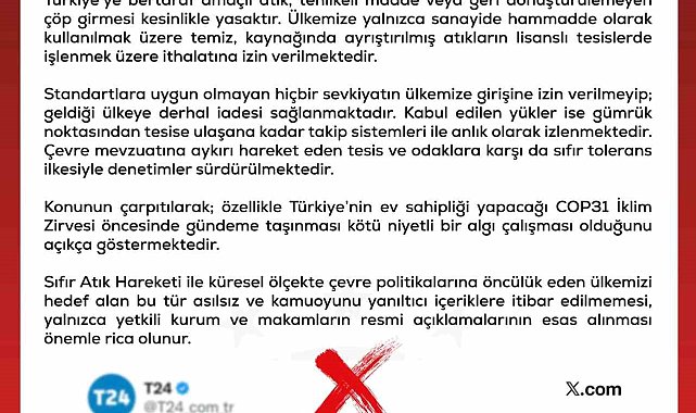 DMM: "'Avrupa çöpünü Türkiye'ye döküyor' yönündeki paylaşımlar manipülasyon içermektedir"