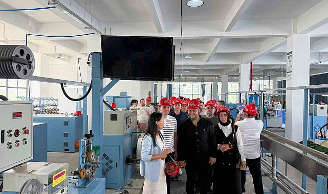 DTO heyeti Çin'de kablo fabrikasını inceledi