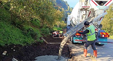 Düzce'de beton kanal çalışmaları sürüyor
