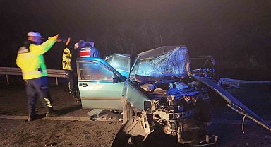 Düzce'de iki araç kafa kafaya çarpıştı: 5 yaralı