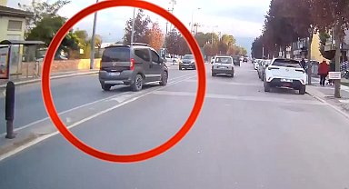 Düzce'de trafik güvenliğini tehlikeye attı