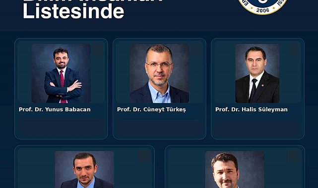 EBYÜ'den 5 akademisyen dünyanın en etkili bilim insanları listesinde