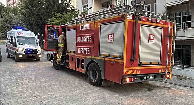 Edirne'de apartman dairesinde çıkan yangın korkuttu