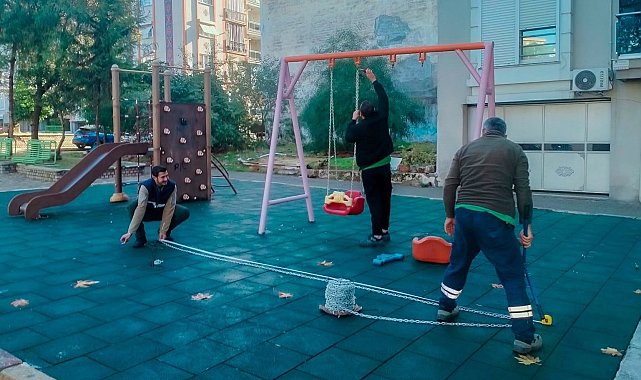 Efeler'de çocuk oyun alanları yenileniyor
