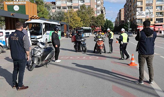 Elazığ'da kurallara uymayan 63 motosiklet sürücüsüne 1 milyon lira ceza