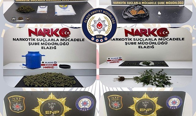 Elazığ'da uyuşturucuyla mücadele: 12 tutuklama