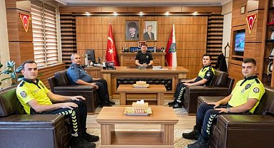 Emniyet Müdürü Çağlar, örnek davranış sergileyen polislerle bir araya geldi