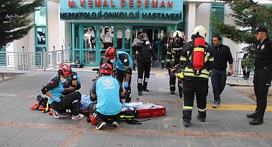 Erciyes Üniversitesi'nde deprem ve yangın tatbikatı