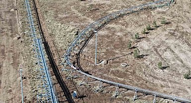 Erciyes'te dağ kızağında montaj tamamlandı, test sürüşleri başladı