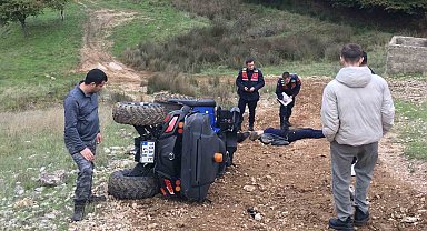 Erdek'te ATV devrildi: 2 yaralı