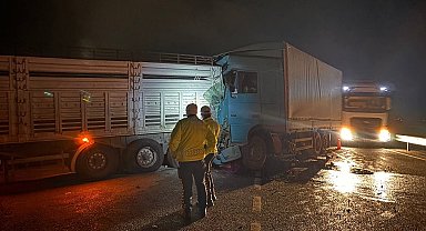 Erzincan-Erzurum kara yolunda tır ile kamyon çarpıştı: 2 yaralı