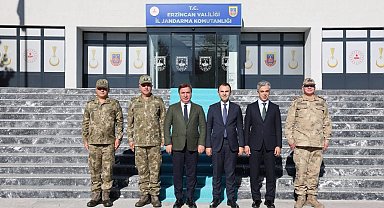 Erzincan protokolünden İl Jandarma Komutanı Altundarak'a ziyaret