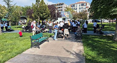 Eskişehir'de bebekli 75 anneyi parktan çıkardılar