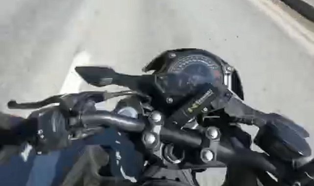 Eskişehir'de motosiklet kazası kask kamerasında