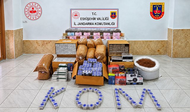 Eskişehir'de on binlerce kaçak sigara ürünü ele geçirildi