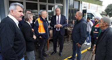 Esnaf odası temsilcileri selin vurduğu Darıçayırı'nda esnafın taleplerini dinledi