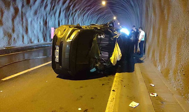 Eynesil tünelinde trafik kazası: 3 yaralı