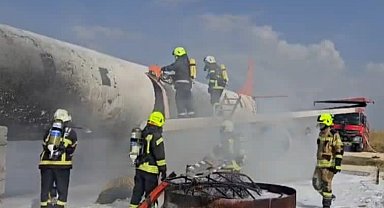 GAP Havalimanında gerçeği aratmayan yangın ve kurtarma tatbikatı