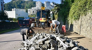 Giresun'da yol ve altyapı çalışmaları devam ediyor