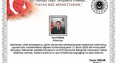 Görev esnasında rahatsızlanan asker şehit oldu