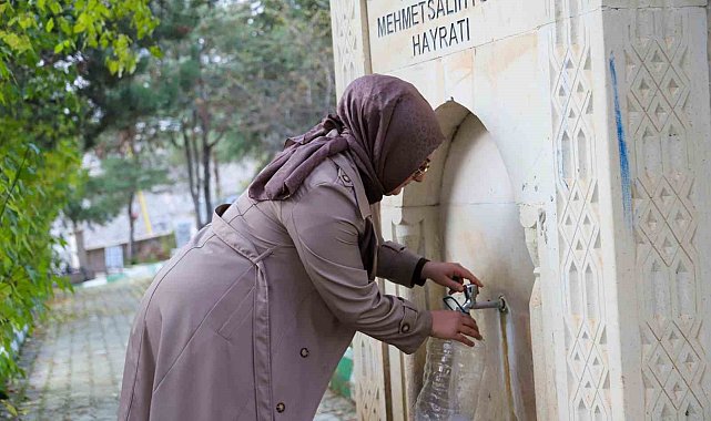 Gümüşhaneli kadın sanatçı, unutulmaya yüz tutan mezarları ve çeşmeleri yeniliyor