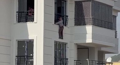 Güvenlik önlemi almadan metrelerce yüksekte çalıştı